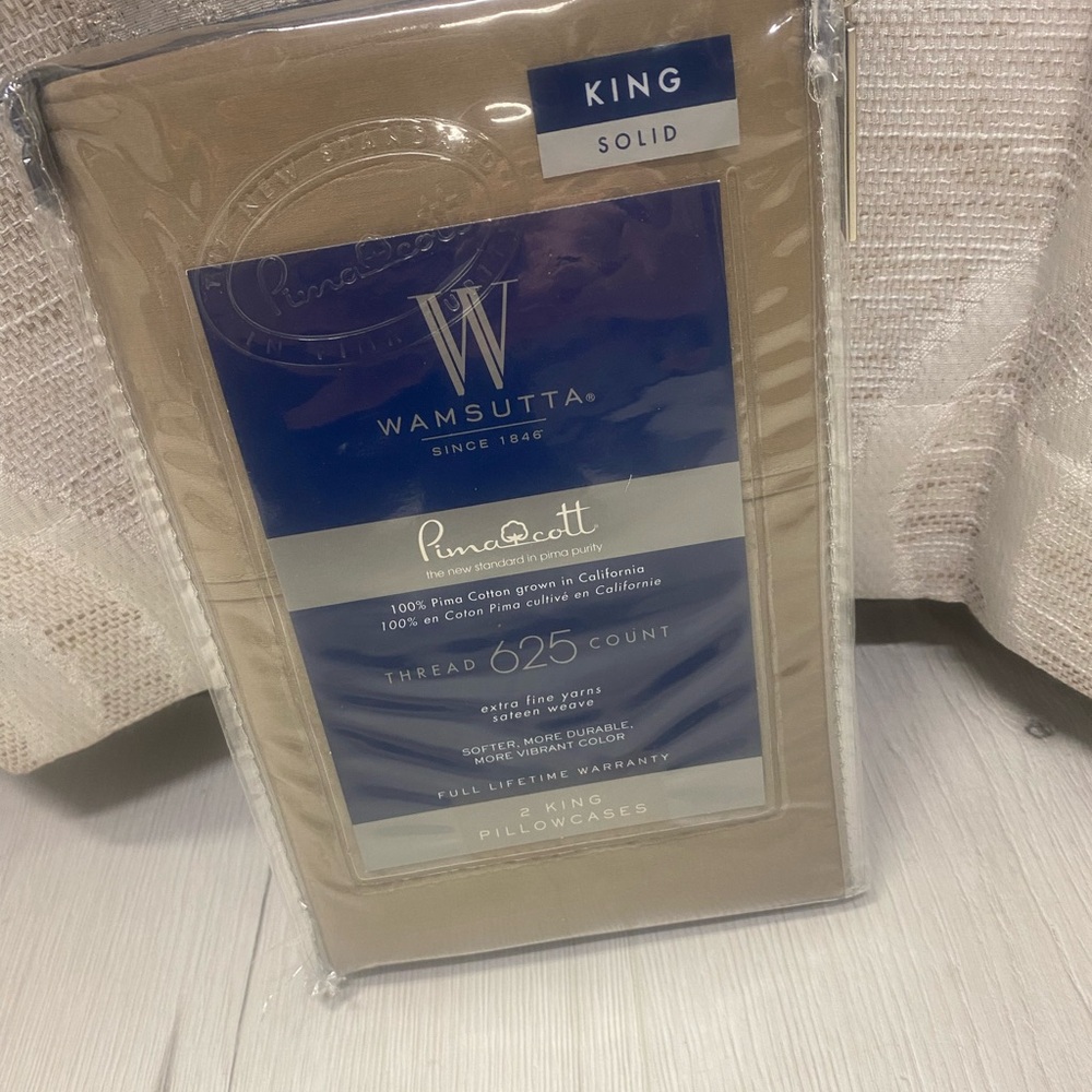 Wamsutta King Pillowcases Solid Taupe
